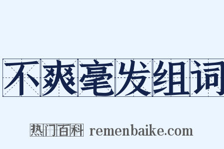 不爽毫发组词是什么意思的图片